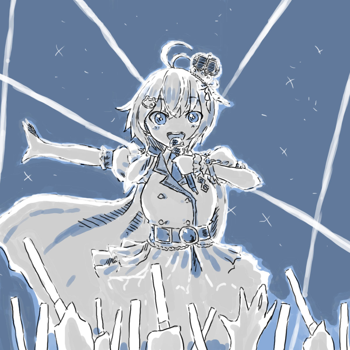 「#SiroArt 「アイドル」 」|サキたんのイラスト