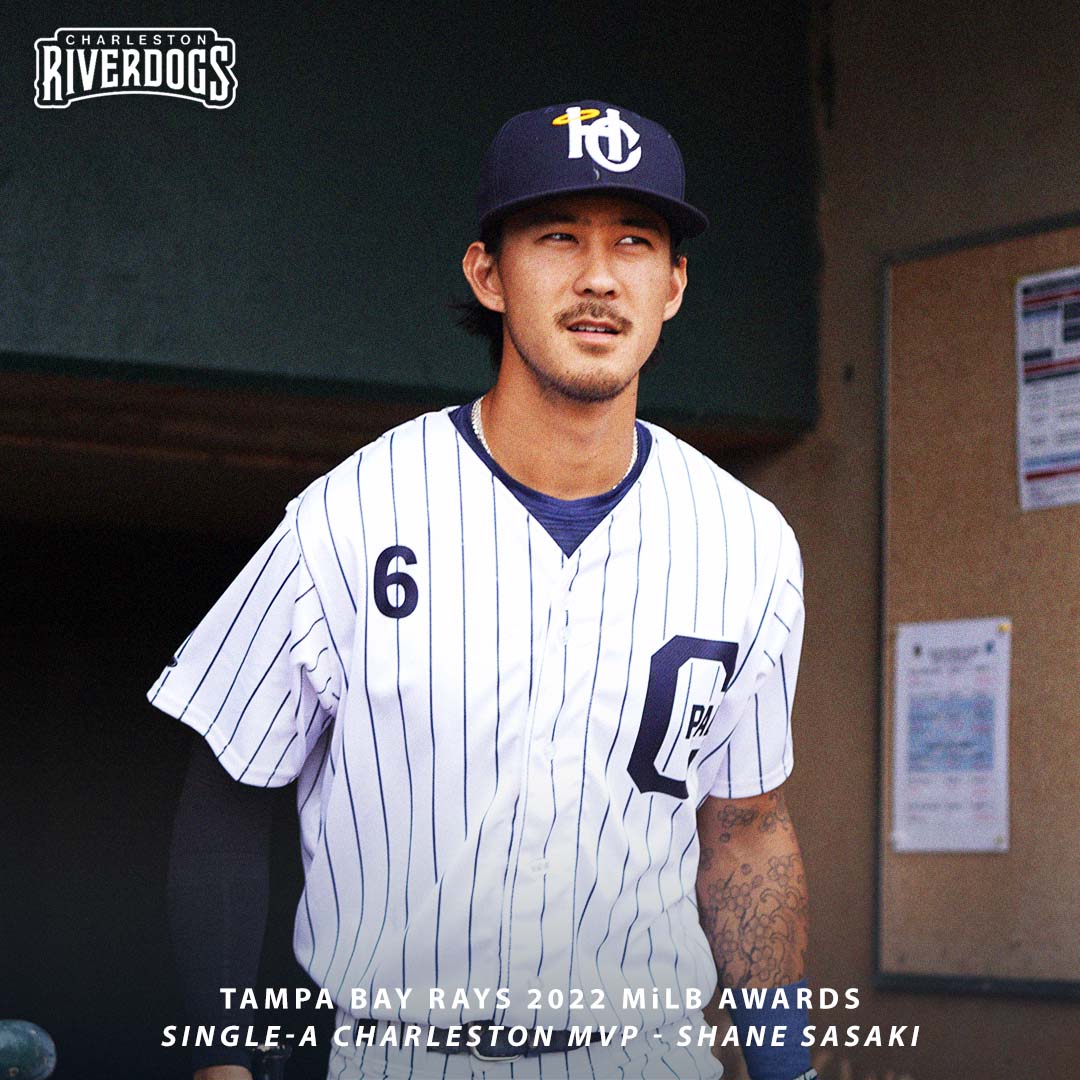 ChasRiverDogs's tweet photo. Congratulations to @shanesasaki  for being named the Single-A MVP in the Tampa Bay Rays 2022 MiLB Awards! https://t.co/U8g3MUSoyD