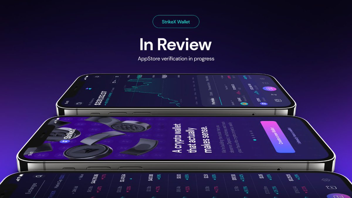 TradeStrikeBVI's tweet photo. The StrikeX Wallet V1 is now complete &amp; submitted to the App stores 😏

Let’s go!!! 🔥

#StrikeX #StrikeXwallet #Crypto #DeFi https://t.co/SkSiHctxsI