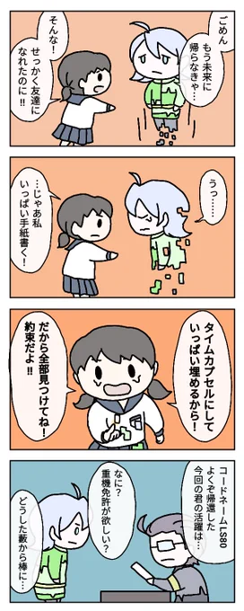 お題・友達#1h4d#4コマ漫画 