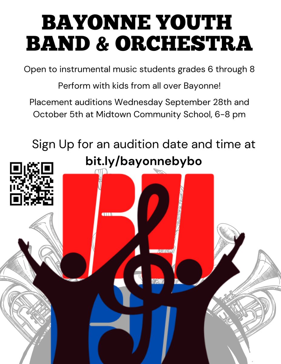 spuchinsky's tweet photo. Help spread the word! We’re still recruiting Bayonne studnet musicians grades 6-7-8! Sign up at https://t.co/KkNYm6YEyD https://t.co/pFfQVkD2aT