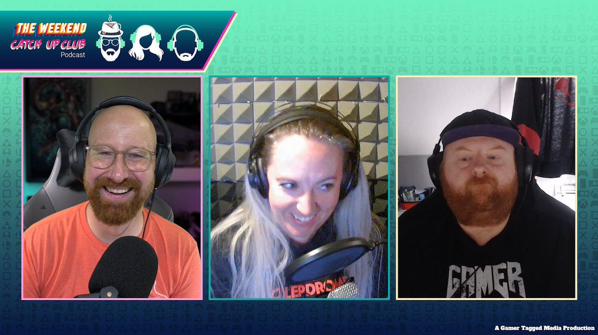 ItsMeRossP's tweet photo. When @SaraLynam and I are having a giggle but @al_vimh is just NOT impressed 🤣 It can only be the @WeekendCatch podcast episode 78. Catch it this Monday! https://t.co/u9DOgbsZHF