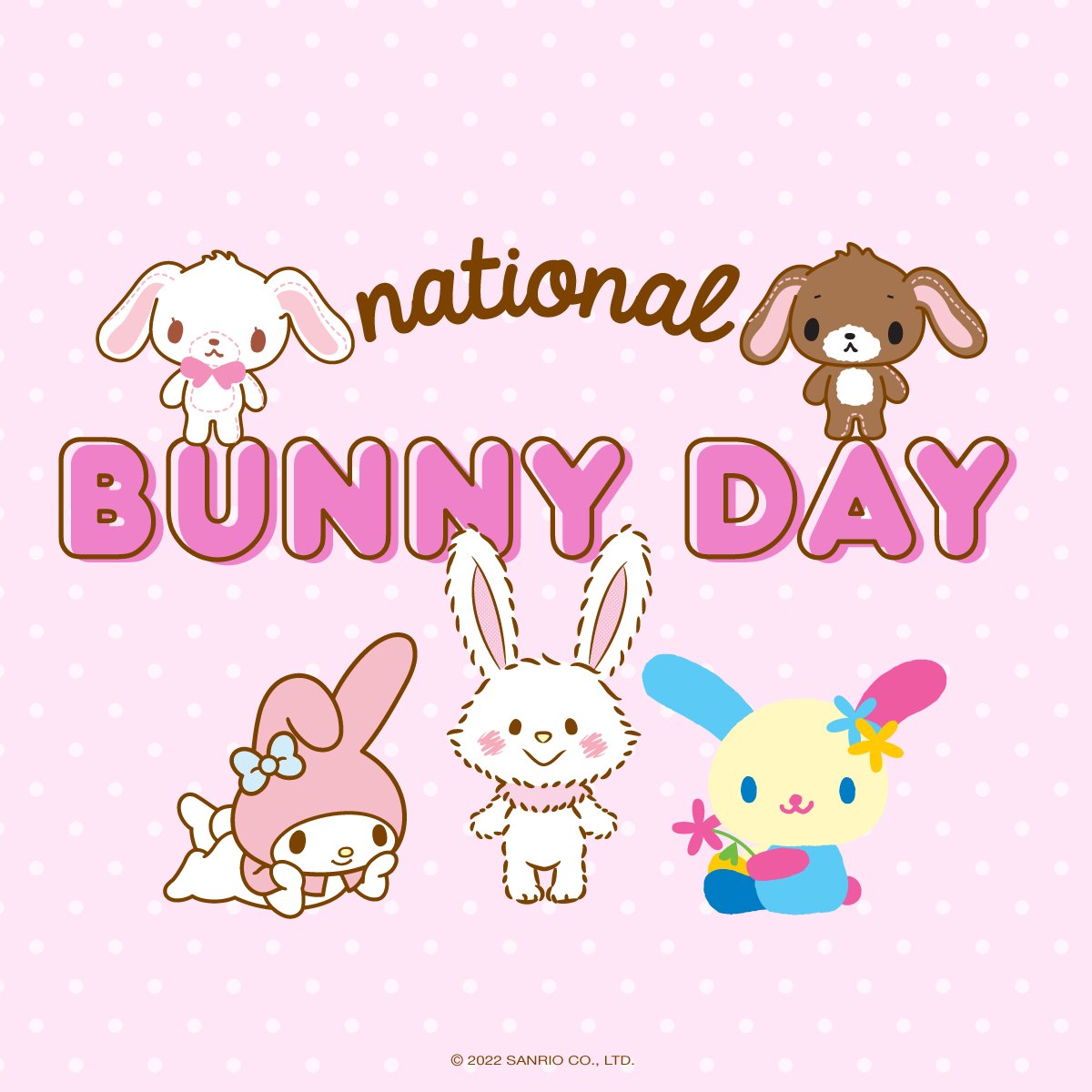 sanrio's tweet photo. Hoppy #NationalBunnyDay 🐰💞 https://t.co/0p0F2o4wfr