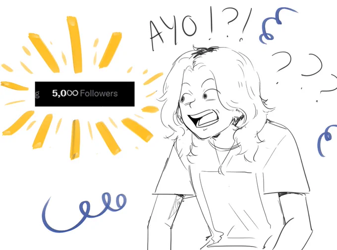 AINT NO WAY!? 5 whole k?? that's like a lot of people.. thank you for supporting me :)) ~! ❤️❤️❤️ 