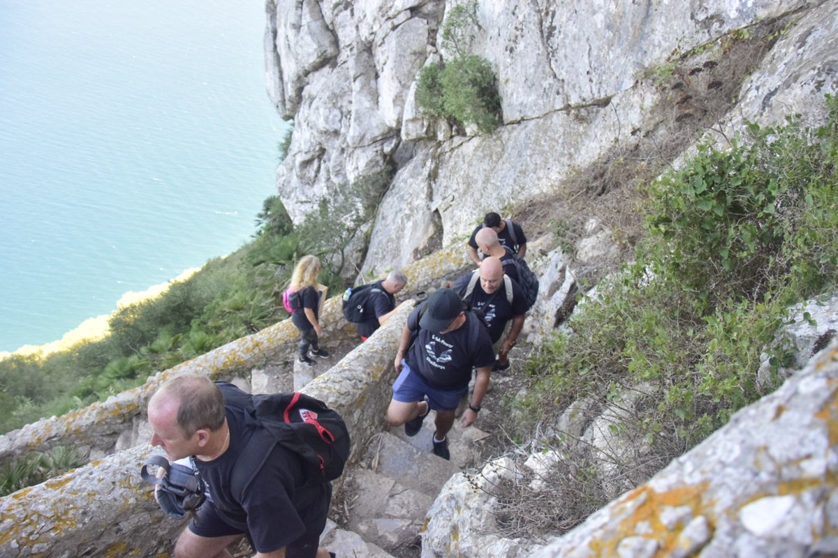 GibChronSports's tweet photo. An incredible achievement as Eric Rowbottom is now reaching that final set of steps to complete a monumental challenge in climbing Med Steps https://t.co/Y9C6BBNPNF