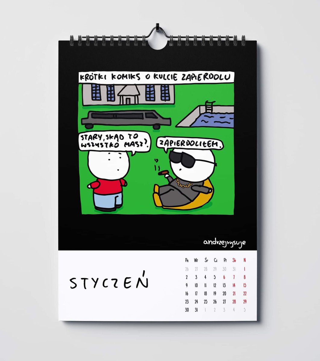 Tak się prezentuje styczeń w kalendarzu, który już można zamawiać 👉🏻 bit.ly/zamow-kalendarz
Tylko teraz 10 zł taniej. Wysyłka po 1 października.