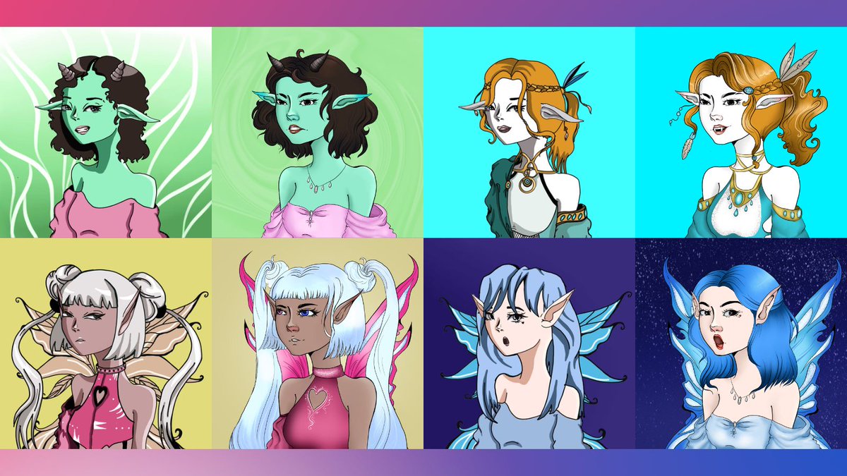 ELVEN_NFT's tweet photo. We're down to just 1% of ELVEN listed on @opensea!!

88/6000 available with 3 days to go until our anniversary and the #ELVENevolved update. 💜 

Here's a look at the 16 ELVEN available under 0.03 + their Evolved forms. 👇

#NFTs #NFTcommunity #NFTasia #nftcollectors https://t.co/NositS2W7R