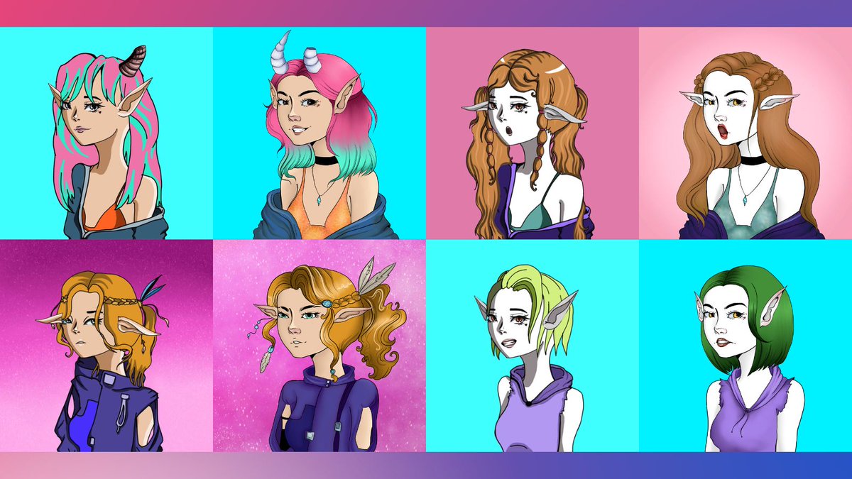 ELVEN_NFT's tweet photo. We're down to just 1% of ELVEN listed on @opensea!!

88/6000 available with 3 days to go until our anniversary and the #ELVENevolved update. 💜 

Here's a look at the 16 ELVEN available under 0.03 + their Evolved forms. 👇

#NFTs #NFTcommunity #NFTasia #nftcollectors https://t.co/NositS2W7R