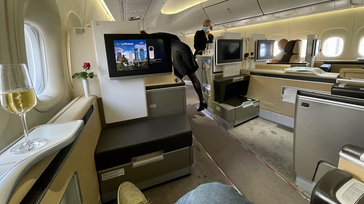 Well done, <a href="/lufthansa/">Lufthansa</a>! You surprised me with a free upgrade from Business Class and it was a very comfortable 10.5 hour trip from Frankfurt to Houston!