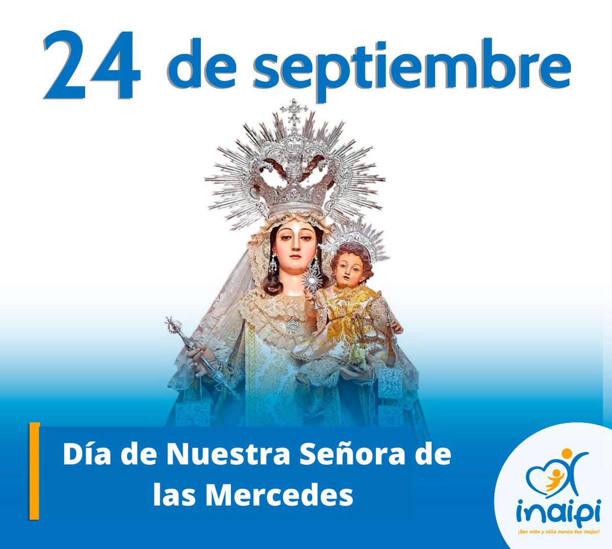 INAIPIRD's tweet photo. Nuestra Señora de las Mercedes es la madre espiritual de los creyentes que profesan la fe católica. 

Cada 24 de septiembre los dominicanos y dominicanas veneran de diferentes maneras a la Virgen de la Merced o “Nuestra Señora de las Mercedes”. https://t.co/oK4IYkqx85