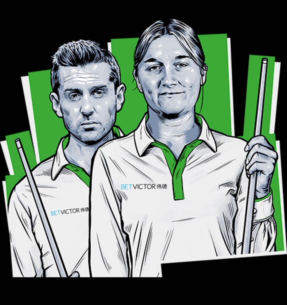 AtackSnooker's tweet photo. Good luck to @markjesterselby and @RebeccaKenna89 today in their mixed doubles match against Neil and Mink
Go get them guys ππ
#Teamgreen #teamatack #mixeddoubles #wst https://t.co/jQxSb5sAAl