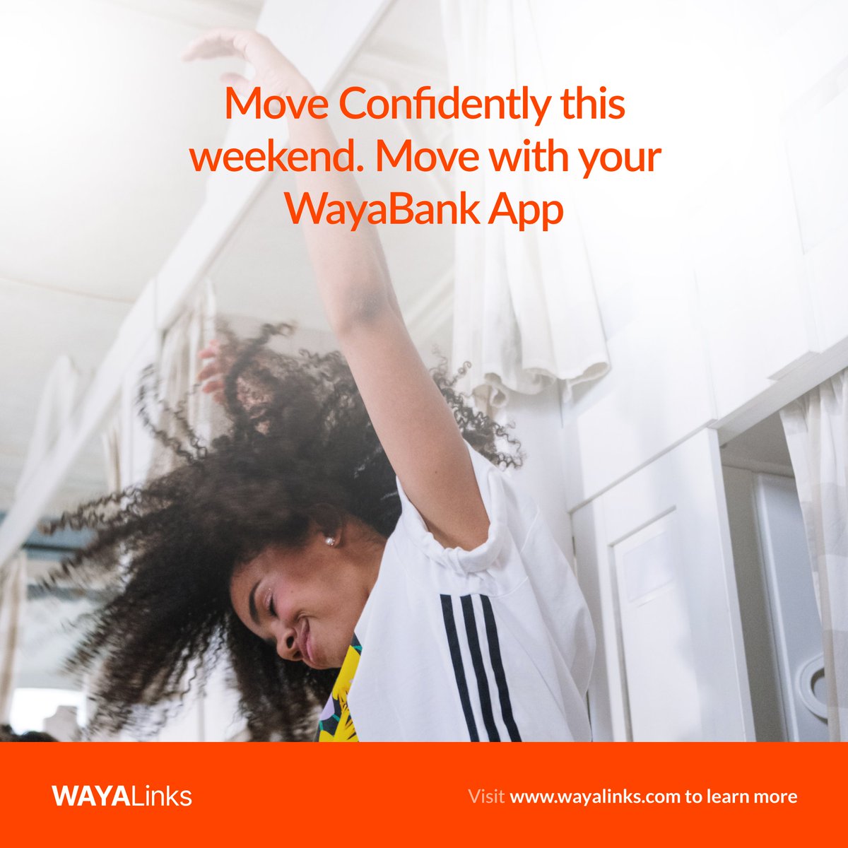 wayalinks's tweet photo. You deserve a weekend free of stress or worry. Download the WayaBank app today and make easy transfers.
.
.
.
.
.
#wayabank #wayamoney #waya #justwayait #mobilemoney #easytransfers https://t.co/Fft9Kmkk2n