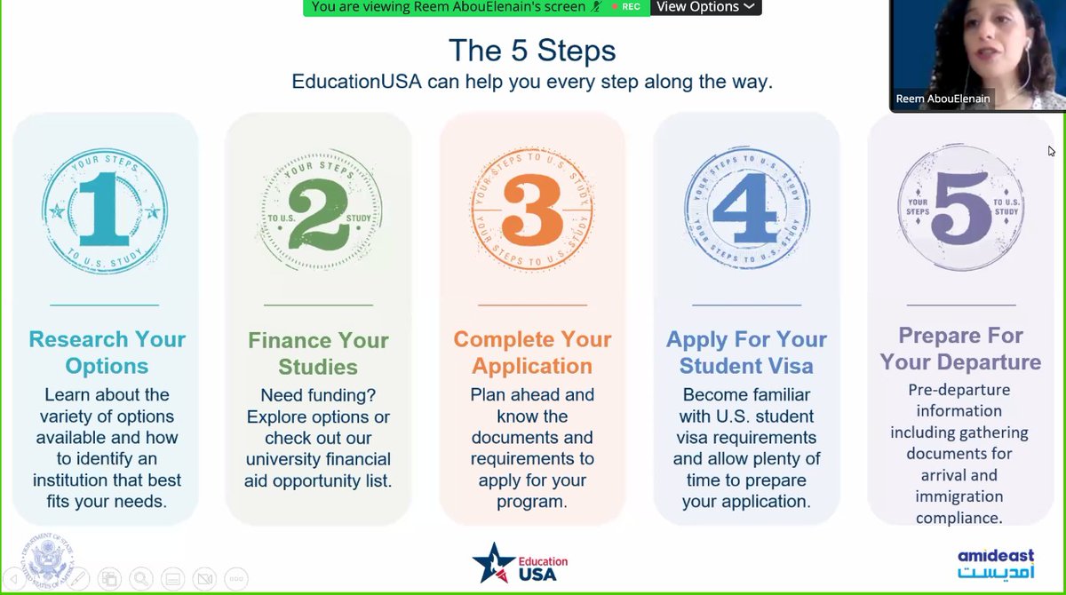 AUCCareerCenter's tweet photo. "All of the services offered by EducationUSA are free of charge," Reem AbouElenain, EducationUSA Adviser Cairo-Egypt, EducationUSA #igsf https://t.co/0EH7ngF25z