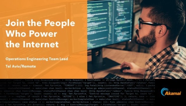 zerosport7's tweet photo. Akamai is seeking an Operations Engineering Team Lead in Tel Aviv, Israel/Remote. Apply here. #AkamaiJobs #careers #applyhere @Akamai @akamaicareers https://t.co/AOaz0IoRqN https://t.co/VGlt0quCzu