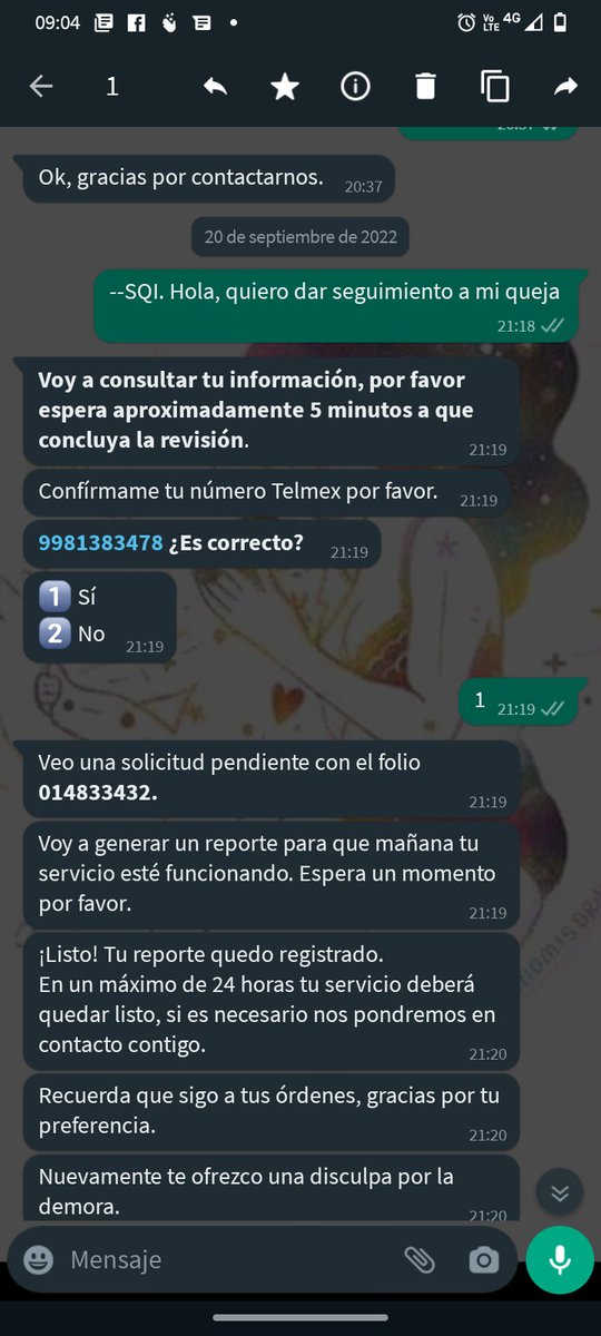 TaniaSPB's tweet photo. @Telmex Hola, llevamos dos semanas sin Internet, ya lo reporté 5 veces, en la línea telefónica, en el WhatsApp e inclusive por mensaje. 
Ayer volvimos a llamar y nos dicen que se está "reparando". necesitamos una solución. https://t.co/2RKOl13KOM