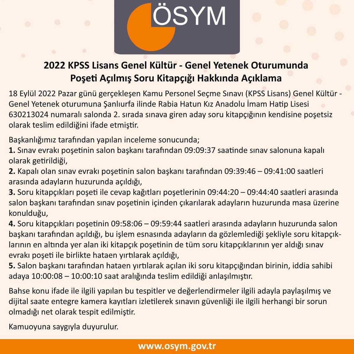 mywayTurkey's tweet photo. Skandallar bitmiyor , hep mağdur olanlarda kendileri ...

2022 KPSS Lisans Genel Kültür - Genel Yetenek Oturumunda Poşeti Açılmış Soru Kitapçığı Hakkında Açıklama!!
#kpps2022 
#kpps
 #kpss2022iptaledilsin https://t.co/wRUtO4fj3K