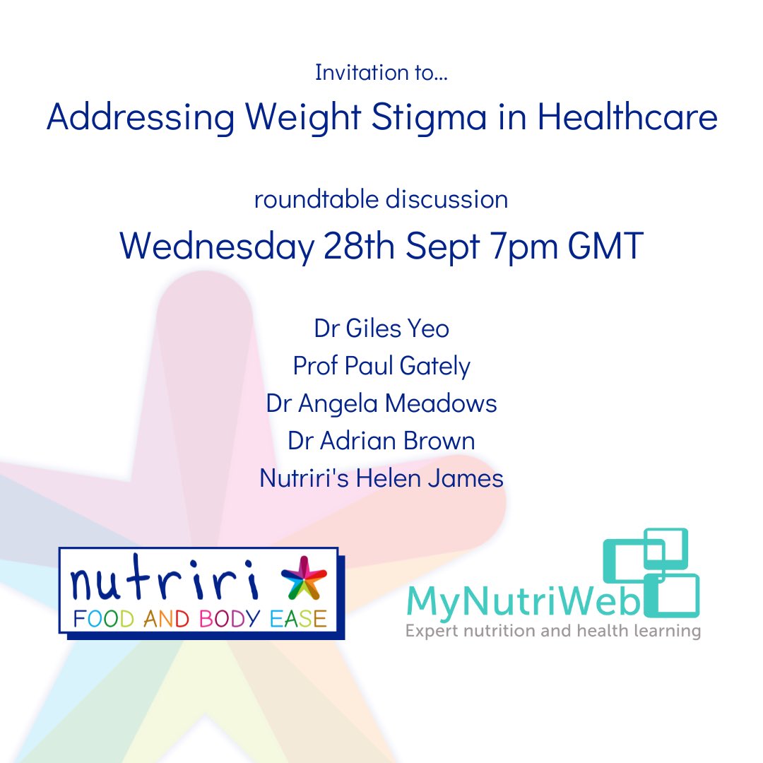 nutriri's tweet photo. Looking forward to sharing Nutriri’s #WeightNeutral work on Wednesday with @MyNutriWeb @GilesYeo @DrAMeadows @profpaulgately @BrownAdey https://t.co/2yWWrGONY3