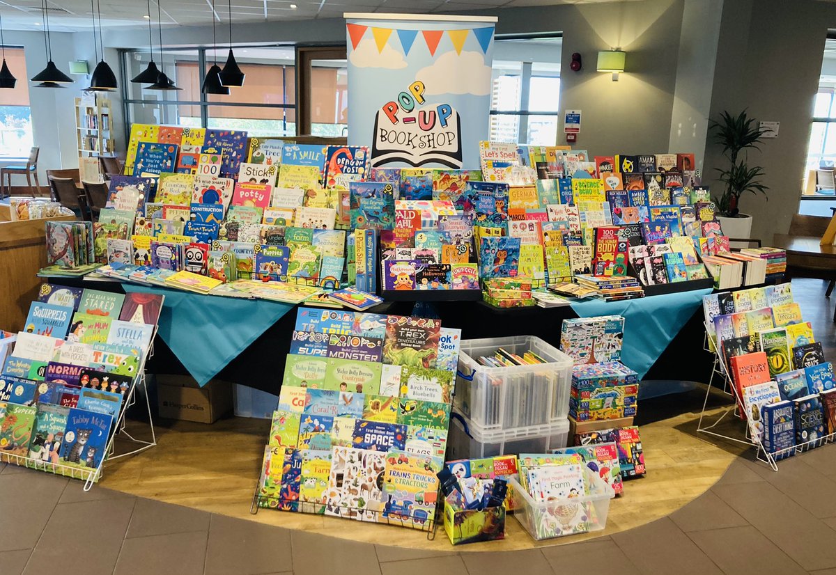 Our Pop-Up Bookshop set-up today! #ChildrensBooks #Books #lovemyjob