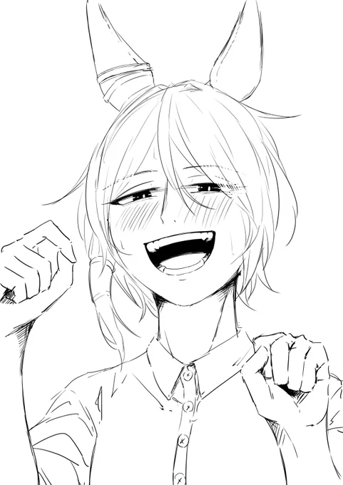 にゃ…にゃー #ウマ娘 