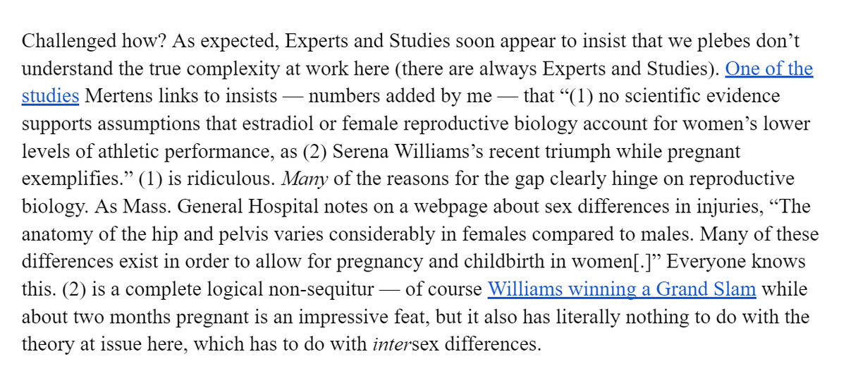 1/ The scientific literature is now larded with dozens or hundreds of articles on sex/gender that do...
