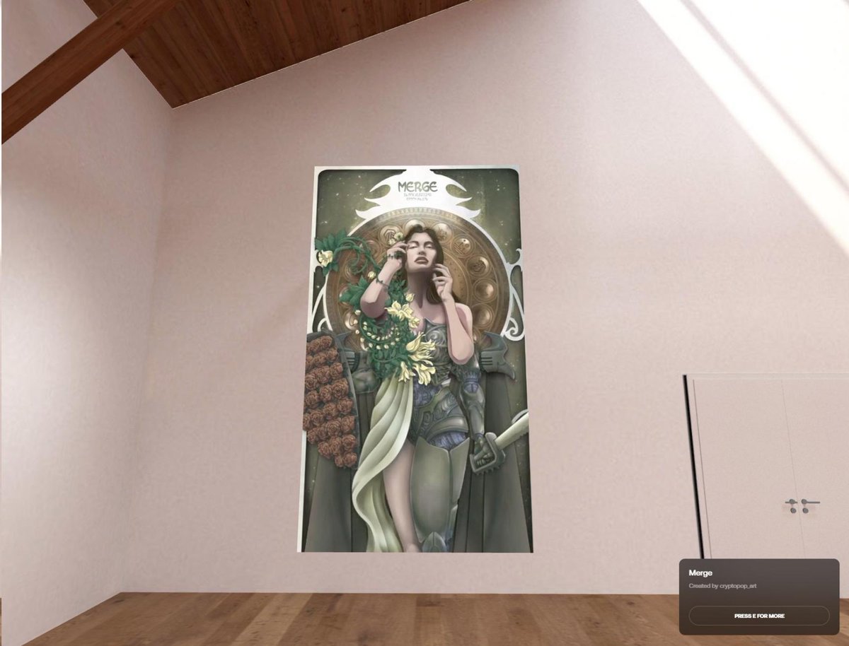 4/12 Gallery Walkthrough: Here we have 'Merge,' Luis Buenaventura's stunning work commemorating the Ethereum blockchain's move from the Proof of Work consensus to Proof of Stake. <a href="/foundation/">Foundation 🌐</a> <a href="/Foundation_Bot/">FoundationBot 🌐</a> @cryptoartasia <a href="/helloluis/">Luis Buenaventura</a>