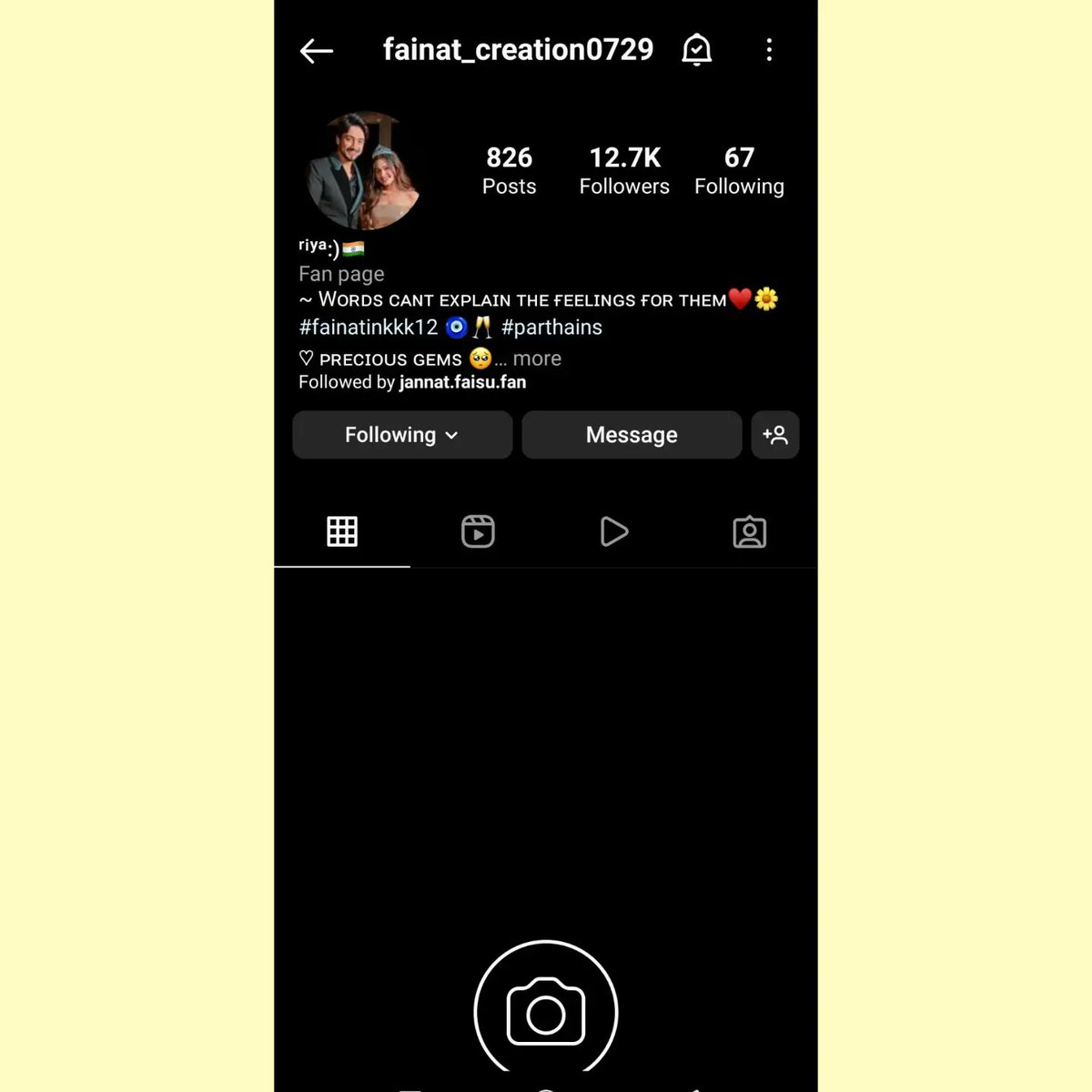 FainatC's tweet photo. Hey guys (@fainat_creation0729 ) here 🙂 insta ne mera I'd uda diya 2 September ko💔Jese meko phle apne support kiya wese hi support krte rhena please!
My 2nd I'd - @fainat_riya 
#FaiNat #JannatZubair #FaisalShaikh 
HEARTS WINNER FAINAT https://t.co/gxlXxpC06v