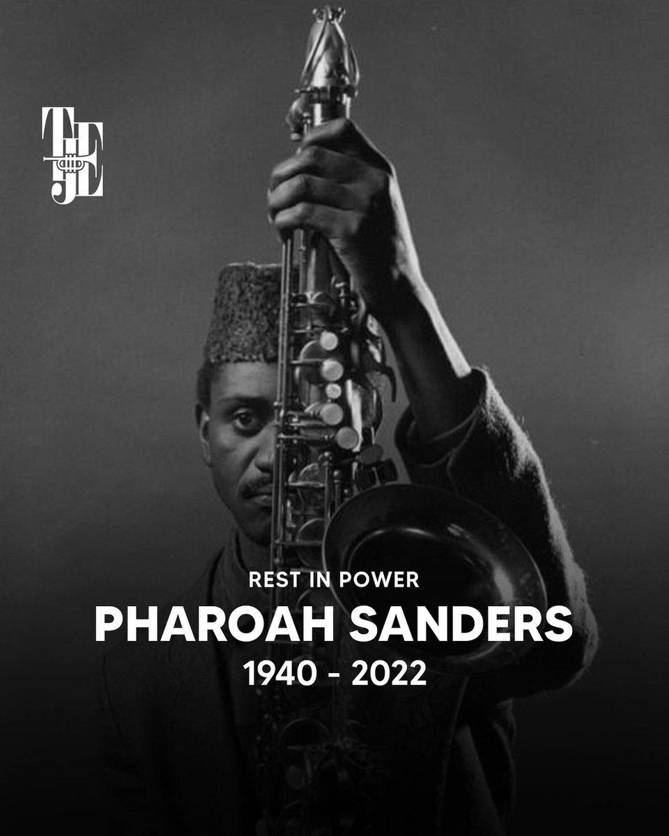 We are deeply saddened to hear of the passing of saxophonist #PharoahSanders. 

Known for his overblowing, harmonic, and multiphonic techniques on the saxophone, as well as his use of 'sheets of sound,” Sanders released over 30 albums as a leader.