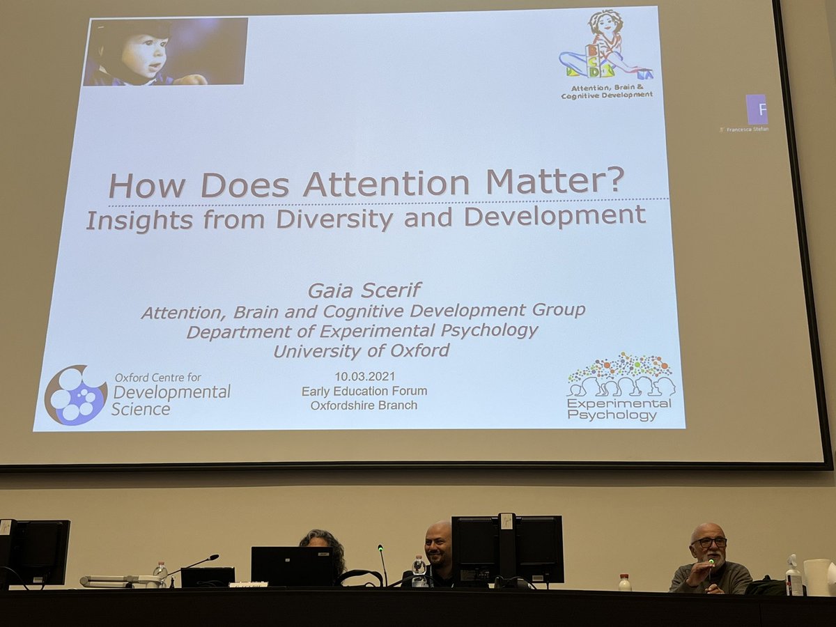 Today Prof <a href="/GioMento/">Giovanni Mento</a> introduced a great talk by Prof <a href="/GaiaScerif/">Gaia Scerif</a> on Attention, Neurodiversity and Development at the #AIRIPA Congress at <a href="/UniPadova/">Università di Padova</a>! It was a pleasure to have you here and listen to such an inspiring talk!!