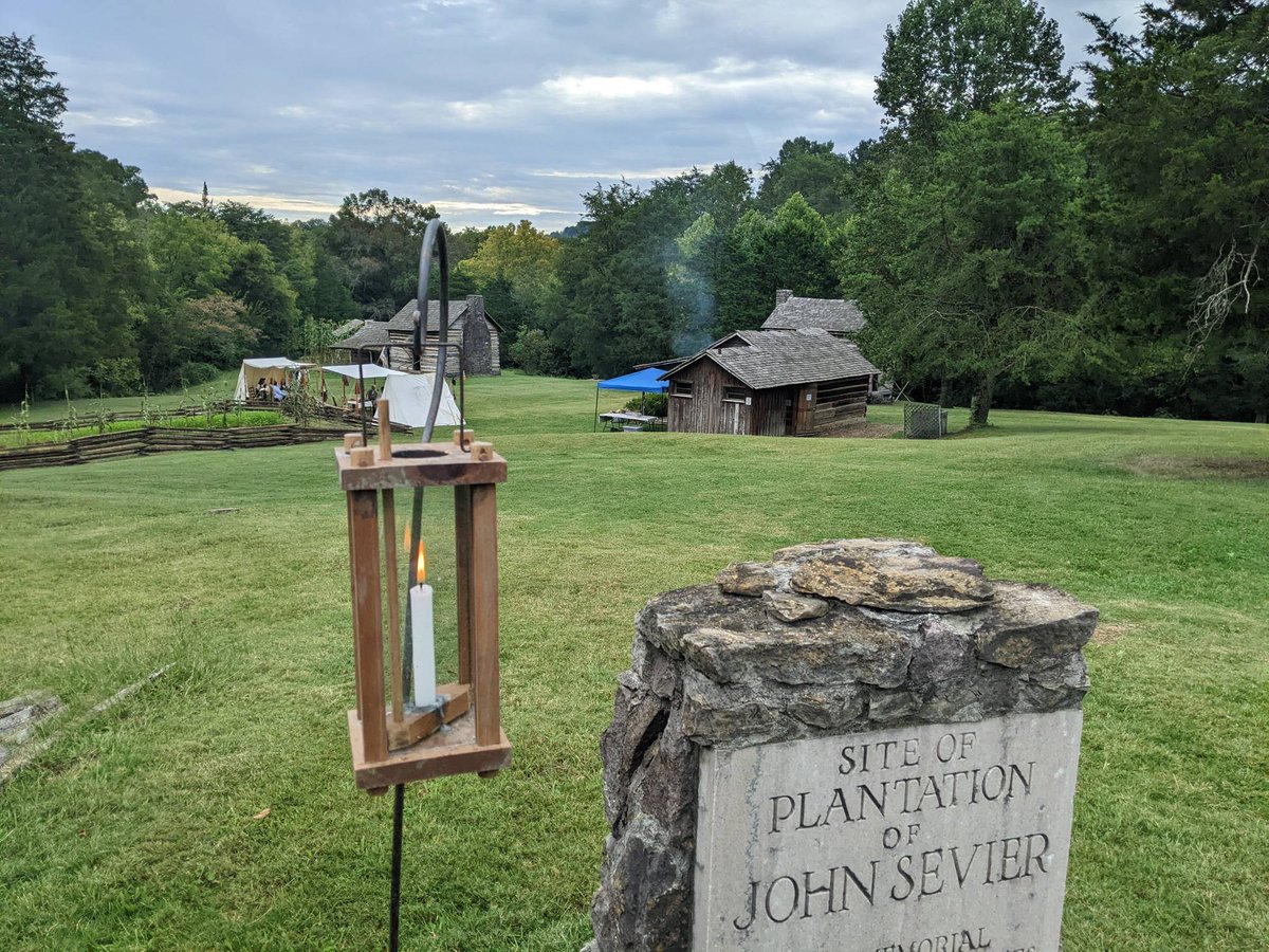 MarbleSprings's tweet photo. A candle we will keep light all day and night in memoriam of the death of John Sevier, Hero of King's Mountain, First Governor of Tennessee.

Come visit us today from now until 4pm to see some weaving, cooking, and even dancing demonstrations! https://t.co/BxPsunpHa6