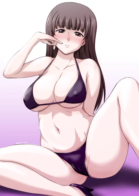#週末ガルパンお絵描き120分一本勝負#週末ガルパンお絵描き120分一本勝負20220924お題「フリー」なので水着しぽりん 