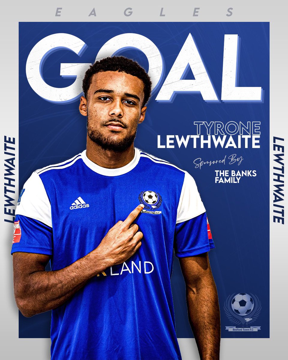 BedfordTown's tweet photo. ⚽️ | GOOOAAAALLLL!!!

Lewthwaite fires the Eagles into the lead!

🦅 1️⃣-0️⃣ 🔴

#BTVIT // #COYE https://t.co/3QEsfewJmE