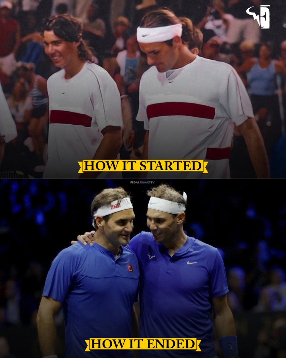 yadav2151's tweet photo. The END of #fedal Rivalry...💔
Now it's a FULL-TIME friendship ✨️
2004 is when they first met, and today in 2022, they played for the last time😢😭
#Rojerfederer #Federer
#Nadal https://t.co/sD0sKIDBW4