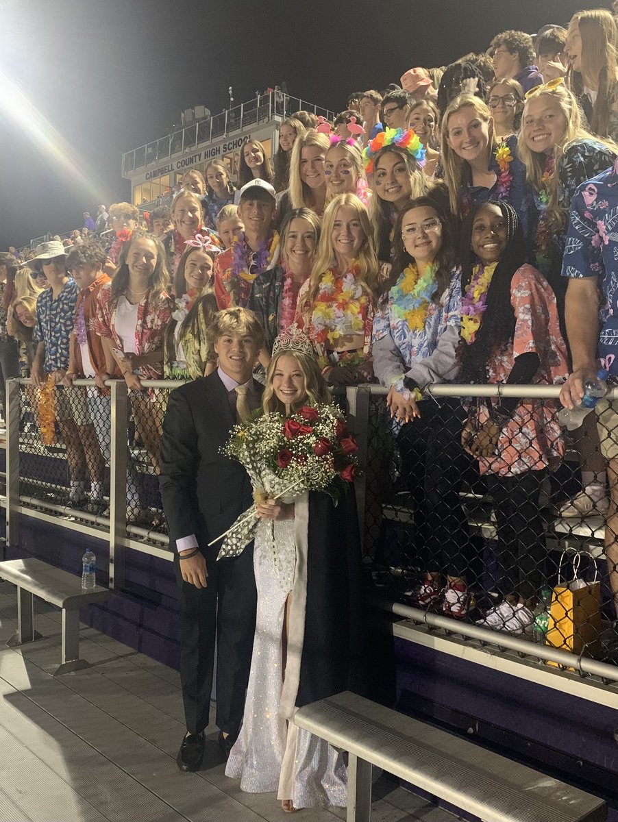 The Homecoming Queen with her Pep Club.