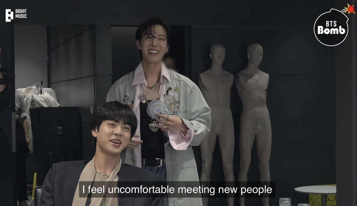jinnieats's tweet photo. seokjin is really for the introverts 😌 love that for us https://t.co/qDaWtzMBus