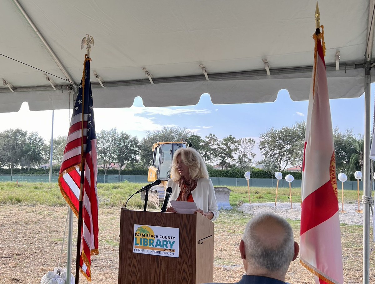COBWRA's tweet photo. Groundbreaking for the @pbclibrary 18th location - Canyon Branch with D5 Commissioner @MariaSachs #cobwracares https://t.co/5ff5WHU4xU