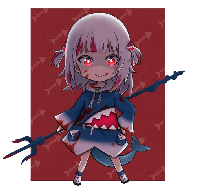 SD Gura Chan (Red) #gawrt #gawrgura 