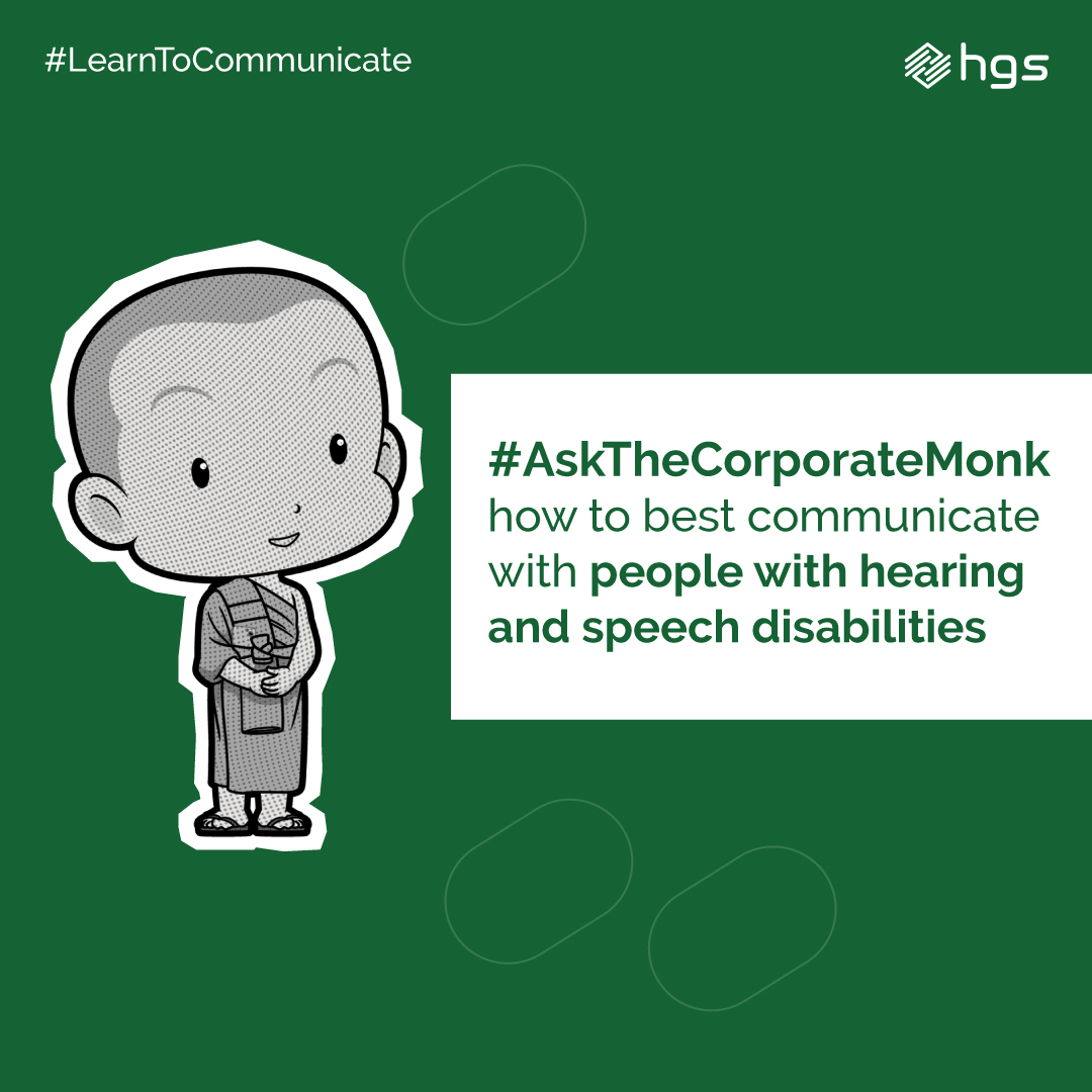 LifeAtHGS's tweet photo. Here is a little guide by our corporate monk to make you #LearnToCommunicate properly with people having hearing and speech impairments! Let’s make a difference!
Join us at https://t.co/vfDfp5KjZ3
#InternationalDayOfSignLanguages #AskTheCorporateMonk #DiversityAndInclusion https://t.co/8H3aGP1yhF