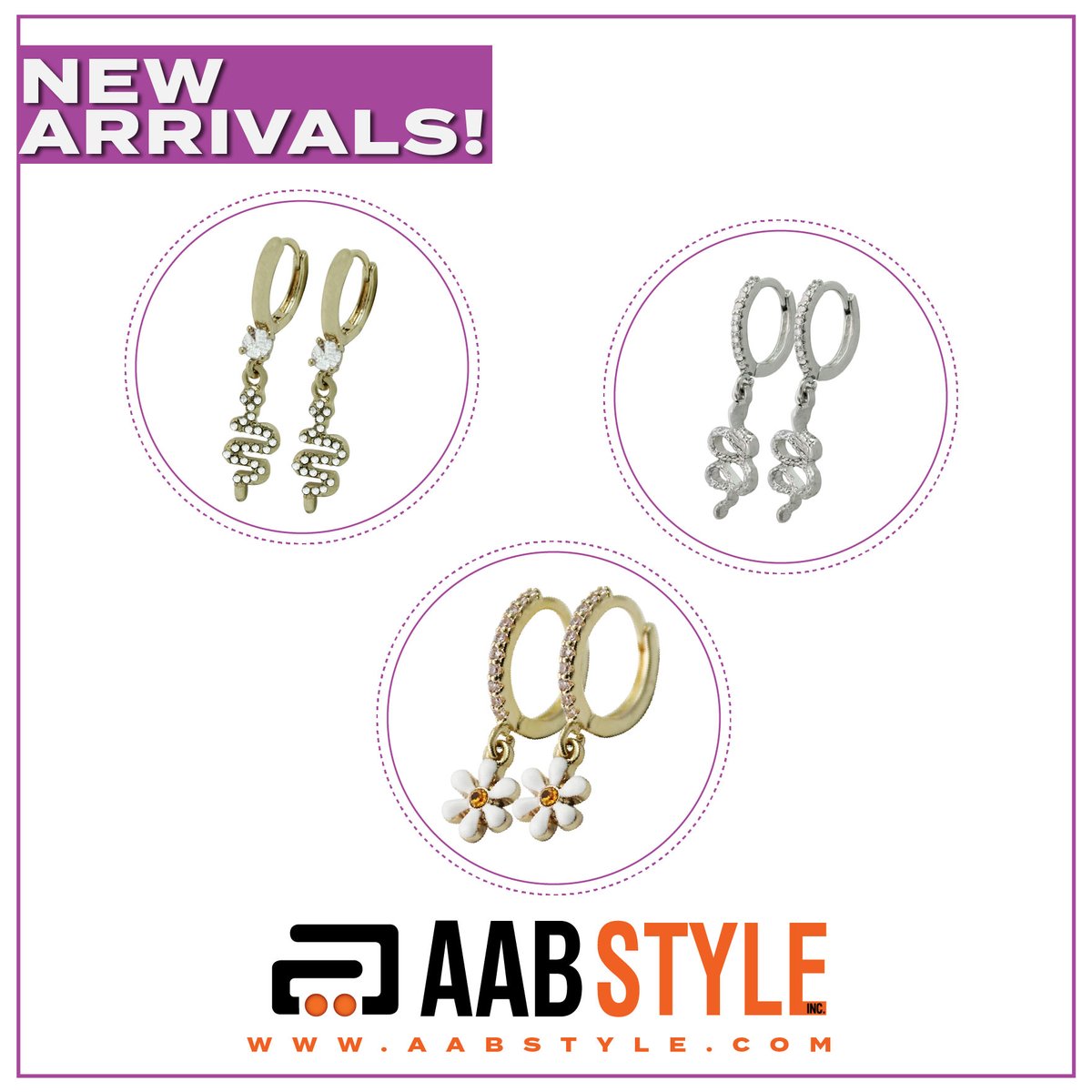 AabStyleInc's tweet photo. These earrings with CZ stones are our newest arrival! Visit our website to find out more new jewelry. https://t.co/VG36wUP13e https://t.co/FXBvO90RF8