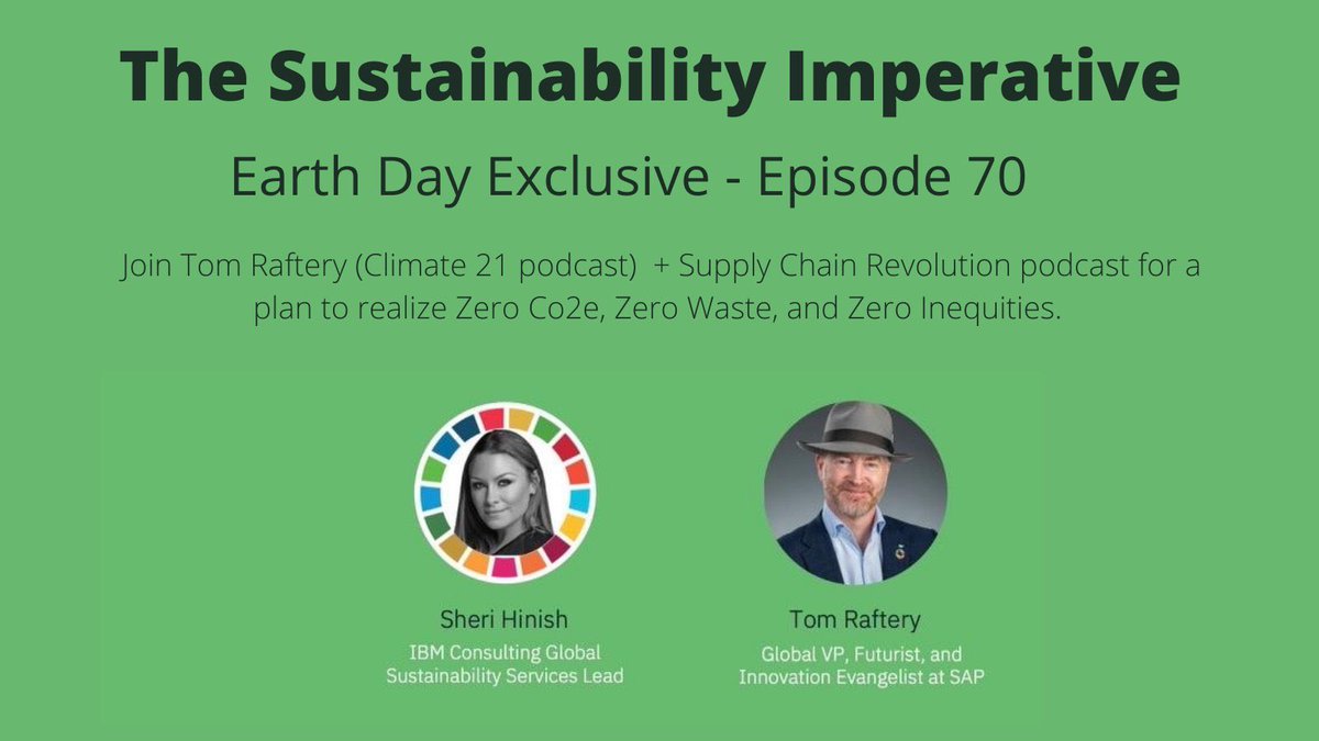 Supply Chain Revolution (@_sc_revolution) on Twitter photo In a special episode, I join Chief Evangelist <a href="/TomRaftery/">Tom Raftery</a> (Climate 21 podcast) for an discussion that zeros in on the Sustainability Imperative across climate, social equity, and responsible business.
Listen on iTunes ⤵️ ✅podcasts.apple.com/us/podcast/sup…
#Sustainability In a special episode, I join Chief Evangelist <a href="/TomRaftery/">Tom Raftery</a> (Climate 21 podcast) for an discussion that zeros in on the Sustainability Imperative across climate, social equity, and responsible business.
Listen on iTunes ⤵️ ✅podcasts.apple.com/us/podcast/sup…
#Sustainability