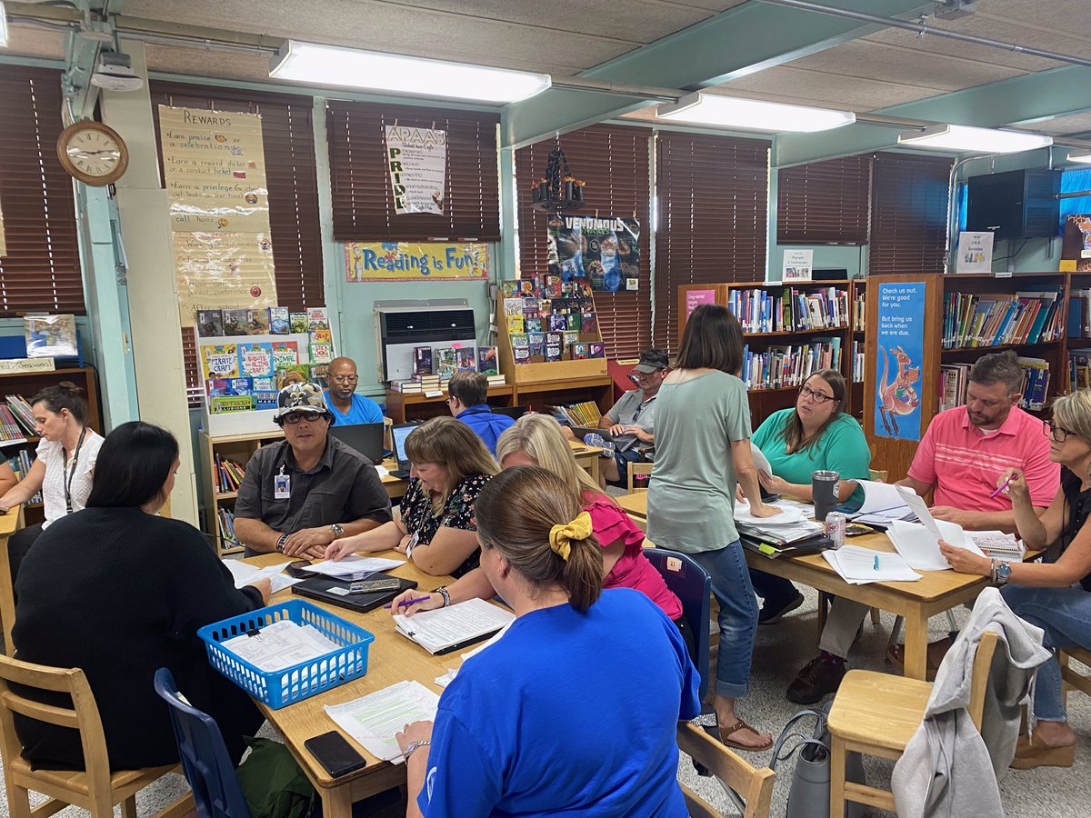 airline_park's tweet photo. Deep dive into student work during PD on Friday afternoon.    Discussions were powerful and productive! https://t.co/taO0pLyvfP