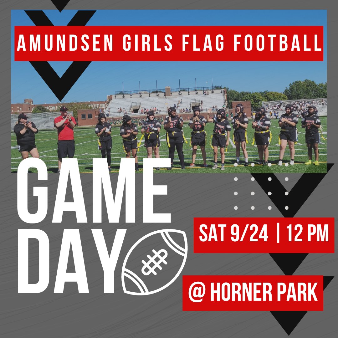 ElviaHeneghan's tweet photo. Let's cheer on the @Amundsen_HS Girls Flag Football team as they take the field today at noon at Horner Park! Let's Go Vikings!
@CPLAthletics @AHSvikingathle1 #thisiscps #CPS #Athletics #amundsensathletics #GoVikings https://t.co/VBMqxKE7yY