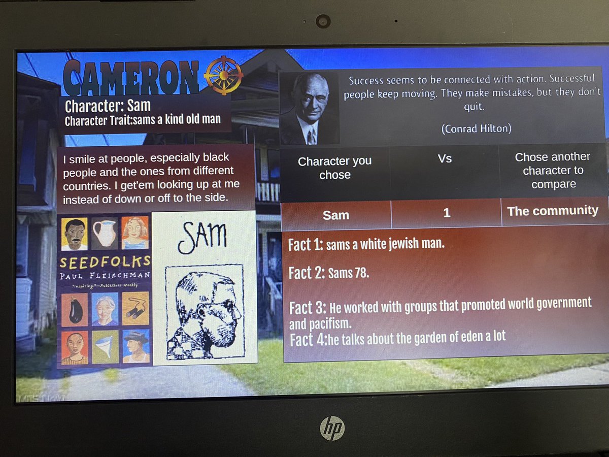 Thick slides happening in WA! Students using Thick slides for characterization in Seedfolks!