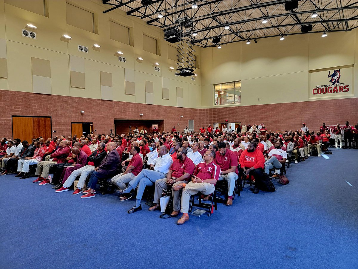 sep_kapsi1911's tweet photo. Brothers from throughout the Southeastern Province currently gathered on the campus of Columbus State University for the 2022 CRWLC...the first in-person training in 2 years.
#kapsi1911 #seprovince #trainingforleadership https://t.co/6u5ChSRpfH