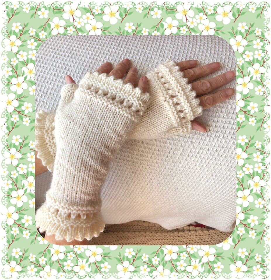 Excited to share this item from my #etsy shop: Hand knitted long fingerless gloves and wrist warmers. DK acrylic yarn, adult size, gloves are stretchy. etsy.me/3Sv7IRr