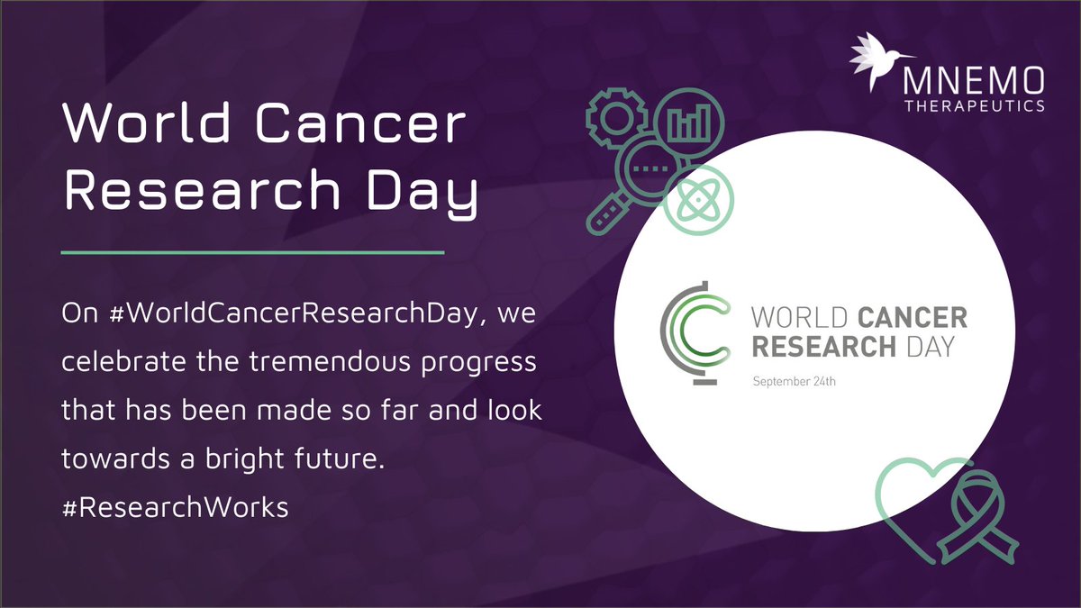 MnemoTx's tweet photo. On #WorldCancerResearchDay, we honor and celebrate all those who have dedicated their lives to #CancerResearch. We at Mnemo believe that #ResearchWorks, and we are committed to making breakthroughs in immunology to bring more opportunities to those living with cancer. https://t.co/XYDbniqufk
