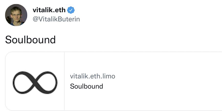 corleonescrypto's tweet photo. Soulbound Tokens

- What are SBTs
- Projects building SBTs

Everything you need to know about this new narrative

Be early to this narrative👇🧵 https://t.co/pjh0vhcCUf