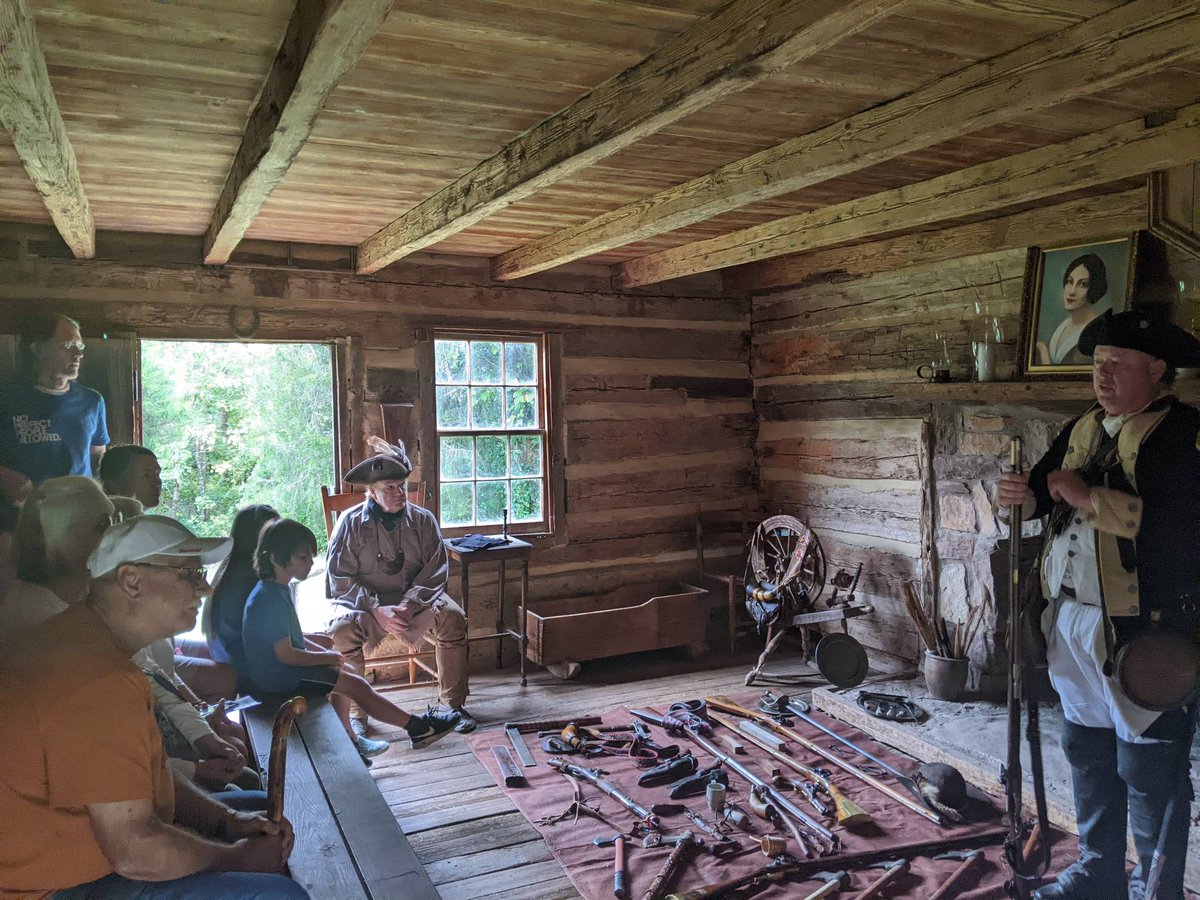 MarbleSprings's tweet photo. Governor Sevier giving his account  about his heroic deeds and daring adventures at Sevier Days going on until 4pm today! https://t.co/hi2Rkl9jEF