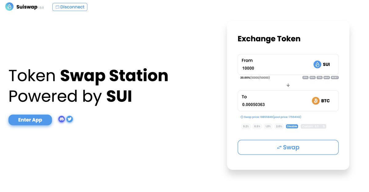 suiswap_app's tweet photo. Suiswap 1.6.0 COMES !!

⚡POWER UP!

. @suiet_wallet wallet comes to Suiswap now.
. More tokens are added.

Take a n(sw)ap !!

@Mysten_Labs @SuiEcosystems @suiet_wallet @Mysten_Labs #Sui  #Suiecosystem https://t.co/YV3rTLYPN6