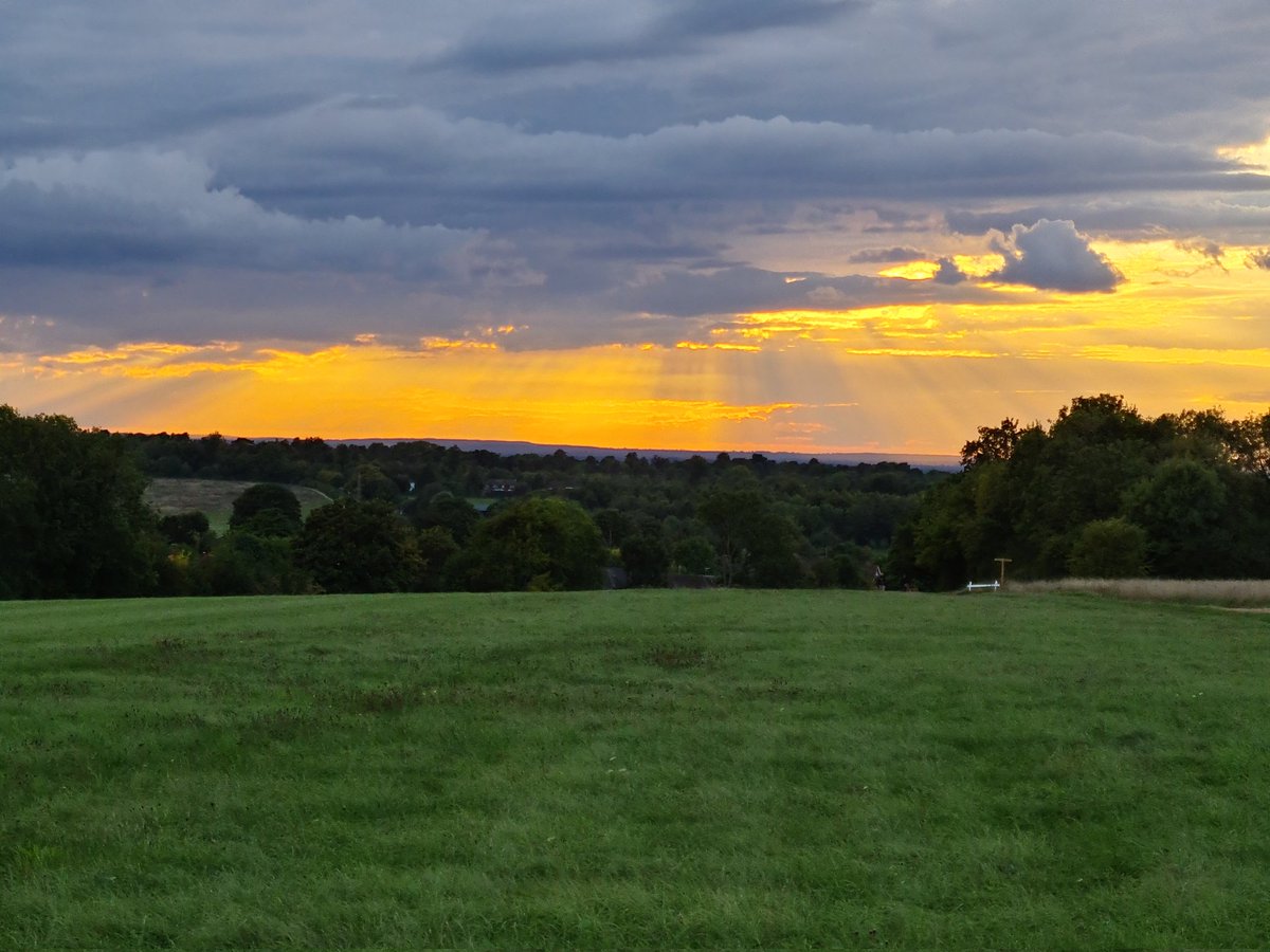 davidgrasty's tweet photo. Amazing sky on the dog walk tonight. #Epsom #downs https://t.co/dxAB6I74hV