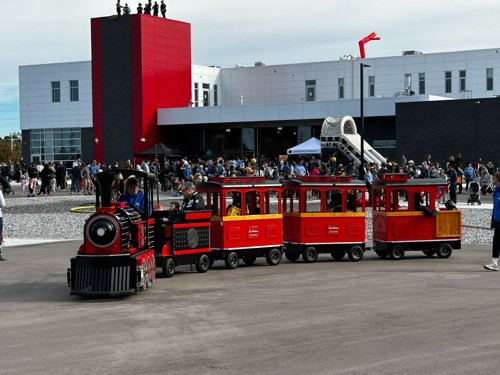 DanielforAurora's tweet photo. Don’t forget to attend the Station 4-5 grand opening. Going on until 3pm off St John Sideroad, near the Superstore. Arts and crafts, vehicle rescues, games, prizes and train rides. https://t.co/7AwDtzzeAb
